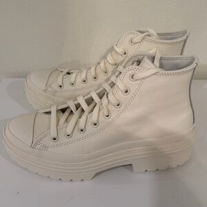 Converse White High-Top Platform Sneakers